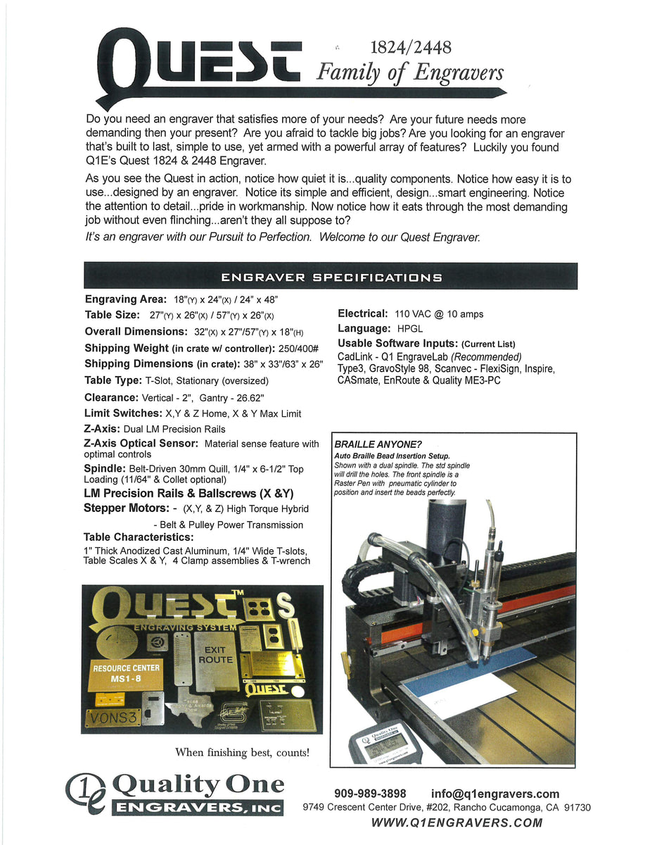 QST-1824-E , Quest Engraver 1824