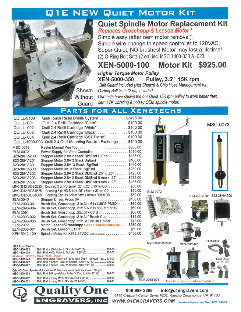 Xenetech 5 Page Flyer, Retrofits, Parts & Service 2026 – Quality