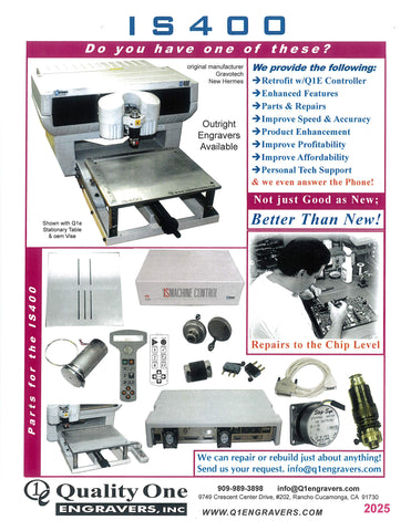 IS400 <br> IS400 Engraver 4 Page Flyer 2025