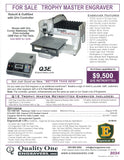 SRP-400-TM <br> Q1E Trophy Master Used Rotary Engraver with New Q3E Controller