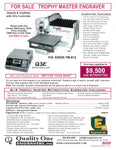 ENGR-TM-812 <br> Trophy Master Used Engraver For Sale w New Q1E Q3E Controller 2025