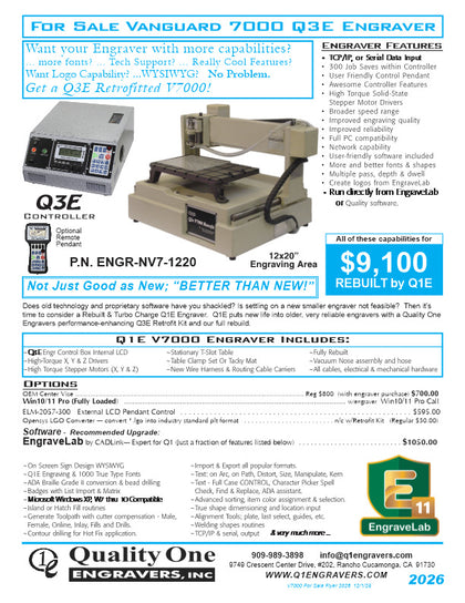 PDF File <br> Vanguard 7000 Used Rotary Engraver Q3E Retrofitted For Sale 2026