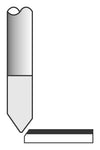 CCC-2000-012 <br> Cutter, Standard Beveler, 1-8 X 4 1-2 X 45 degree Half Rd