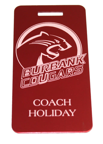 LUG-0001-BHSC <br> Luggage - Bag Tags Personalized Burbank High School Cougars