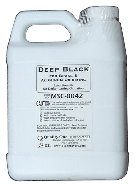 MSC-0042-08 Deep Black Oxidizer, 8 oz. Now blacken satin brass & a
