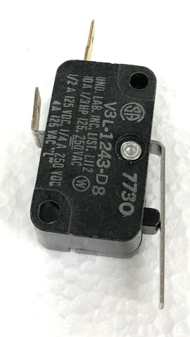 ELM-2030-004 <br> Limit Switch, SPDT, V1219 1.06-1.13" lg actuator arm w-2 M2.5-20