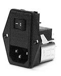 ELM-0013 <br> Fused inlet power filter w- switch, 10 amp